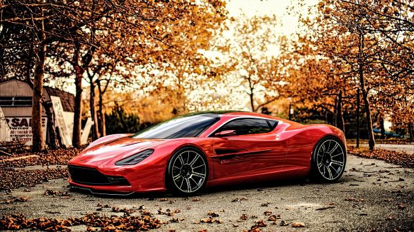 vehicul,mașină,mașină sport,Aston Martin,Super Car,apus de soare