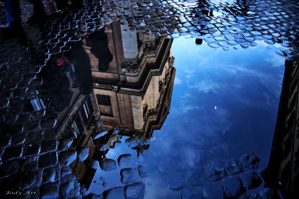 noche,agua,reflexión,Italia,espacio,cielo