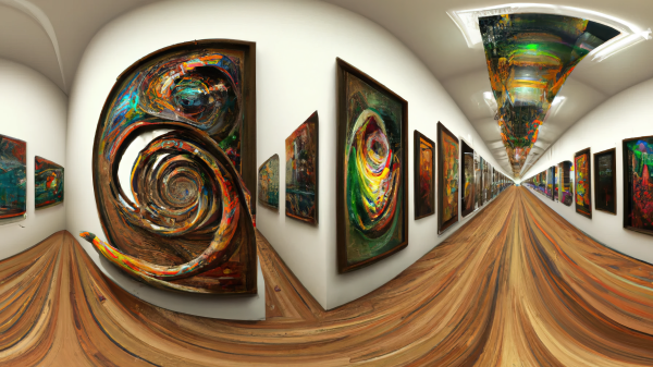 ai art,AI painting,painting,surreal,art gallery,museum