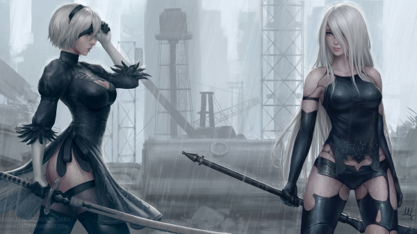 femmes,épée,blond,Nier Automata,2B Nier Automata,A2 Nier Automata