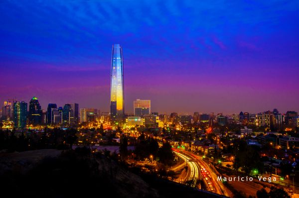 Chili,Santiago,torre,stad,Nikon,San