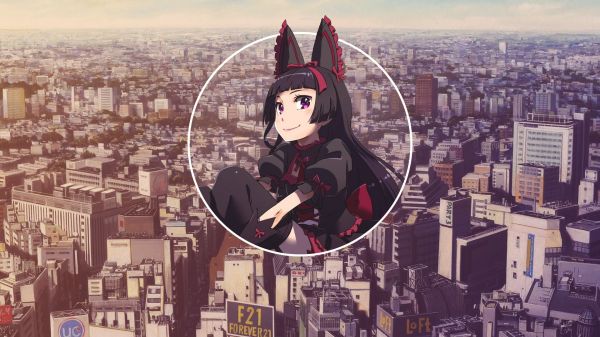 illustration,anime,bybilledet,hoppe,fotografering,skyline