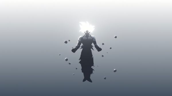 Goku Black,anime pojat,Dragon Ball,yksinkertaista taustaa,Ultra Instinct Goku