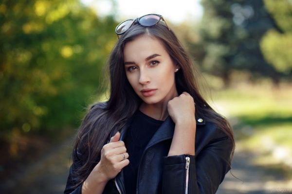 ženy, model, bruneta, dlouhé vlasy, portrét, Evgeniy Bulatov