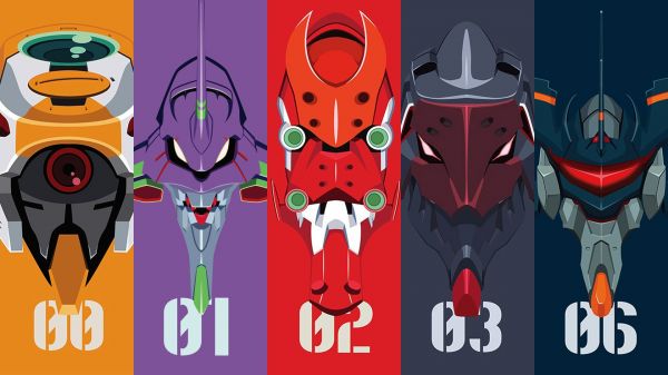 EVA Unit 00,EVA Unit 01,EVA Unit 02,EVA Unit 03,Eva Unit 06,1920x1080 px