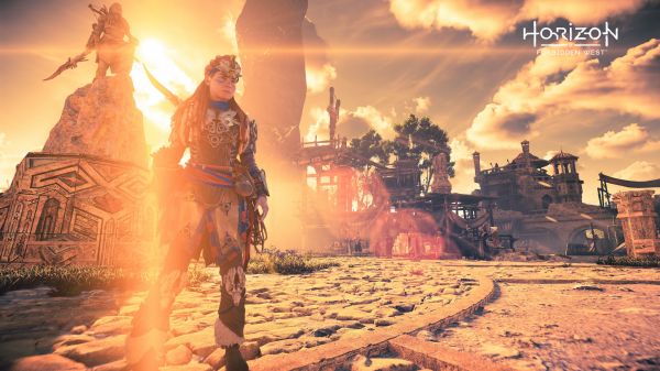 horizon forbidden west,Aloy,costume,Playstation 5,Meridian Horizon Zero Dawn,luce del sole