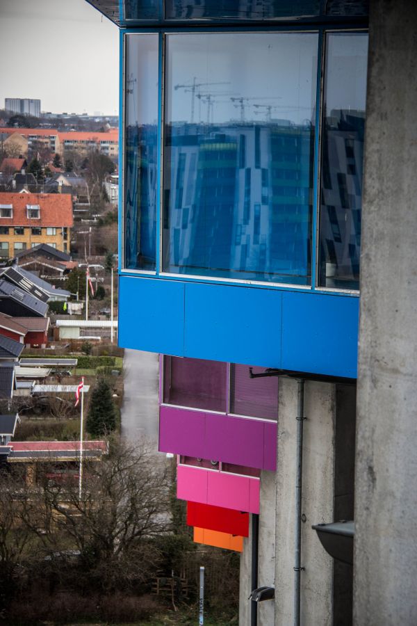 kleurrijk, venster, stad, straat, architectuur, gebouw