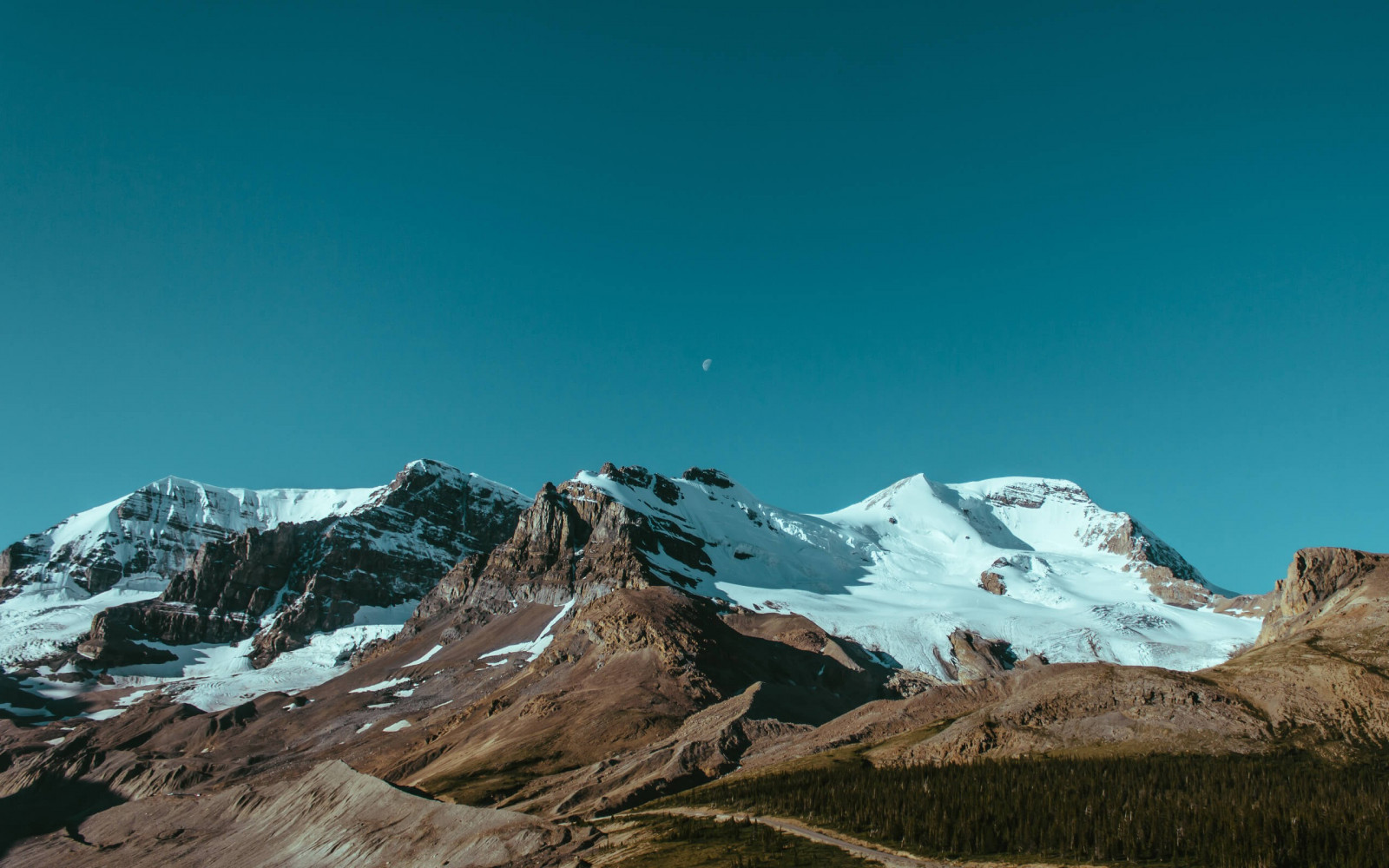 panorama, natureza, céu, neve, inverno, Lua, Canadá, Alpes, Parque Nacional Jasper, Montar cenário, Cimeira, platô, montanhas Rochosas, Sistema operacional elementar, Freya, cume, nuvem, montanha, Maciço, 2560x1600 px, Formas de relevo montanhosas, cadeia de montanhas, estação da Colina, Forma de relevo glacial, caiu, Cirque, elevação, Arete, nunatak