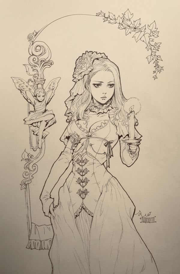 Jasmin Darnell,nghệ thuật truyền thống,Bản vẽ,inking,Đơn sắc,Sự phân chia