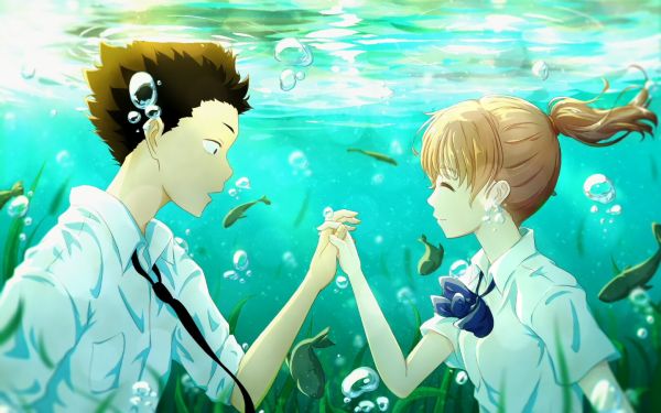 anime chlapci,anime dievčatá,Nishimiya Sh ko,Ishida Sh ya,Koe no Katachi,držali sa za ruky