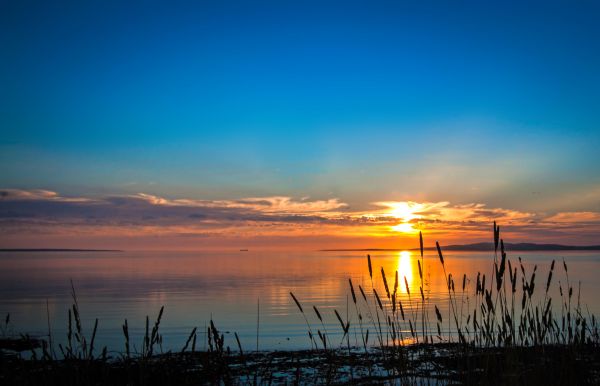 zonsondergang,hemelsblauw,landschap,rivier-,natuur,water