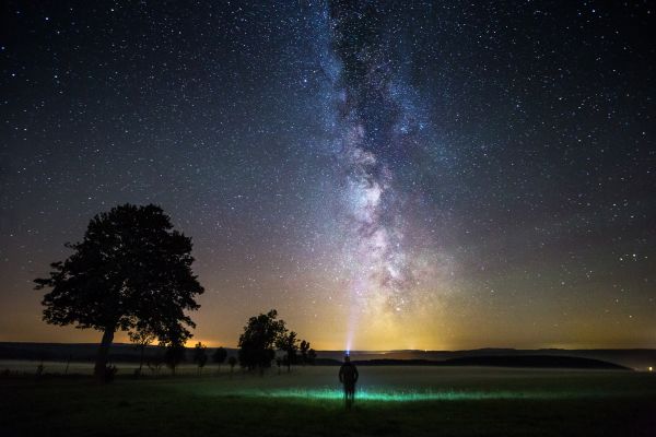 Nacht-,Kanon,Sterne,Landschaft,Deutschland,Schuss