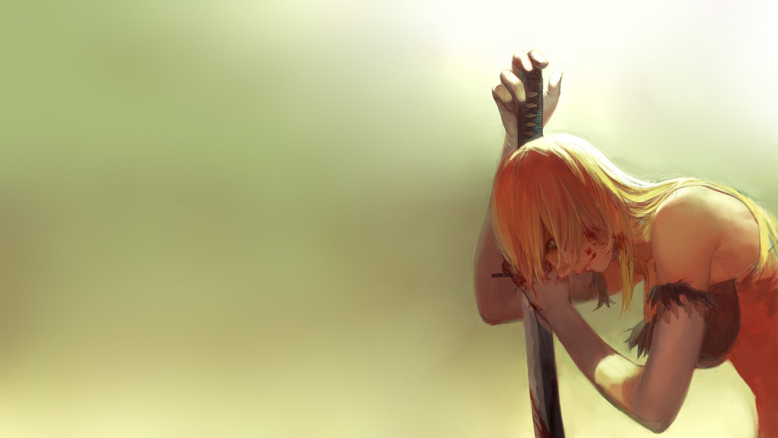 Série Monogatari, Anime, Filles anime, Oshino Shinobu, la photographie, ouvrages d'art, fleur, main, fermer