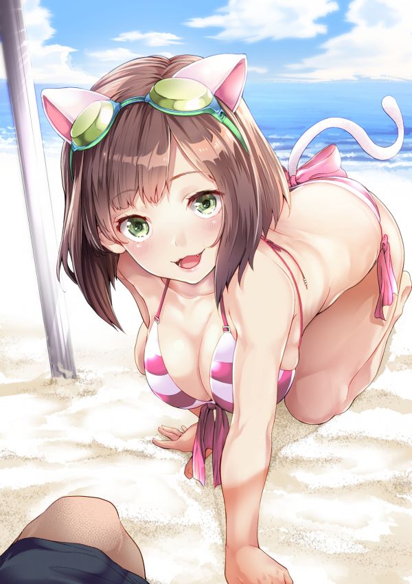 anime tytöt,bikinit,pilkkominen,Maekawa Miku,THE email protected Cinderella Girls,vihreät silmät