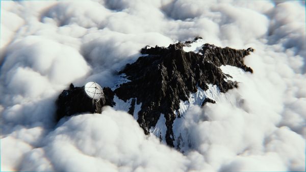 mountain top,Chmury,CGI