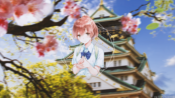 anime girls,Koe no Katachi,anime,picture in picture,Nishimiya Shouko