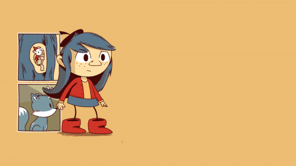 Hilda, blue hair, long hair, Alfur Hilda, Twig character, ear