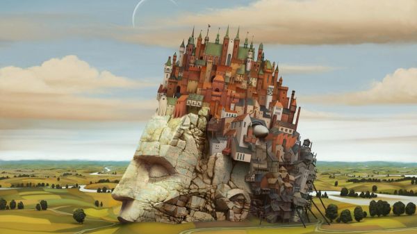 digital kunst, sand, Turisme, Jacek Yerka, Terreng, landemerke