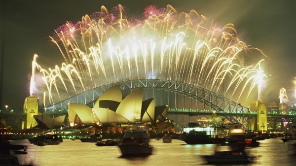 Australia,bridge,fireworks,Sydney,Sydney Opera House,1920x1080 px