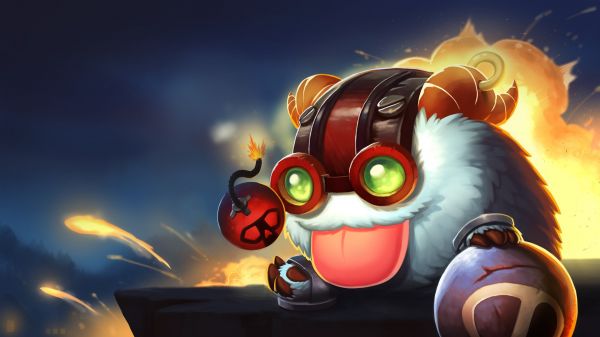 ilustrare, anime, Liga Legendelor, desen animat, Poro, Ziggs