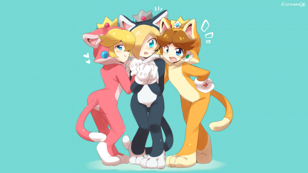 공주 복숭아,슈퍼 마리오 브라더스,슈퍼 마리오,금발의,Princess Daisy,Rosalina 공주