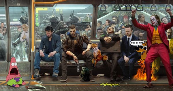 Киберпанк 2077,CD Projekt RED,Video Game Art,Киберпанк,Фотошоп,Киану Ривз