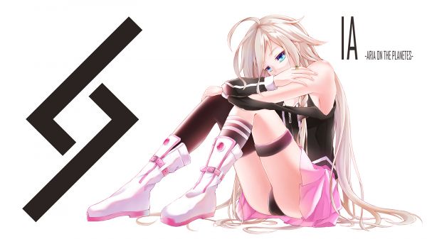 Vocaloid,IA Vocaloid,opera d'arte,anime,bionda,occhi Aqua