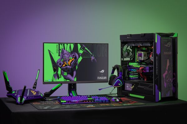 Republic of Gamers,ASUS,Pc build,casi di PC,Evangelion Unit 01,raffreddamento ad acqua