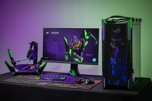 Republic of Gamers,ASUS,Pc build,PC tilfælde,Evangelion Unit 01,mekanisk tastatur