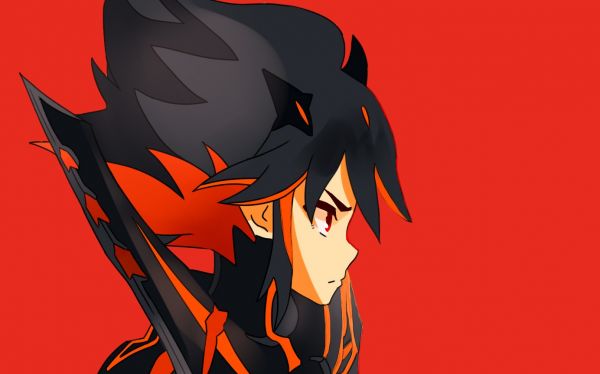 illustrazione,anime,cartone animato,Kill la Kill,Matoi Ryuuko,demone