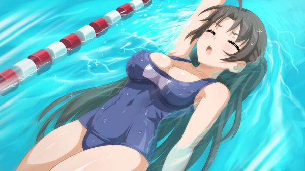 Illustration,Anime,Anime Mädchen,große Brüste,Karikatur,Wasser