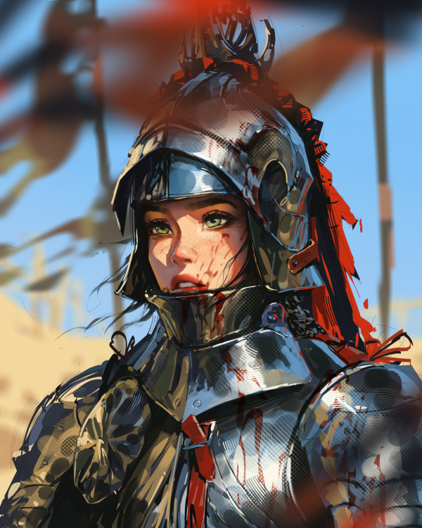 digital art,artwork,illustration,women,Sam Yang,knight