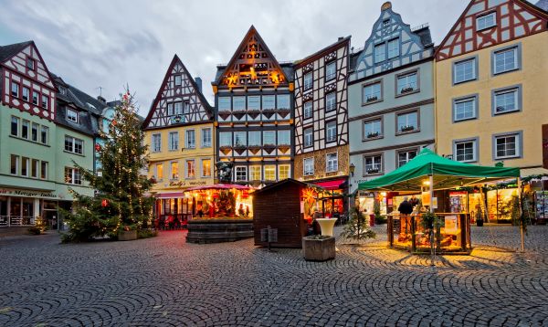 joulu, kaupungit, juhlapäivät, 6000x3586 px, Cochem, Saksa