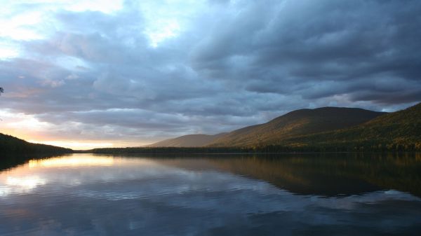 sollys,landskap,fjellene,solnedgang,hav,innsjø