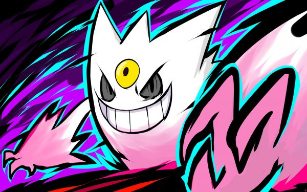 1600x1000 px, Gengar, ishmam, pokemon, Shiny mega Gengar