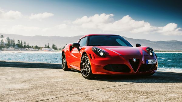 autó,jármű,sportkocsi,Alfa Romeo,Alfa Romeo 4C,kerék