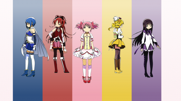 Mahou Shoujo Madoka Magica, Kaname Madoka, Sakura Kyouko, Miki Sayaka, Tomoe Mami, Homura Akemi