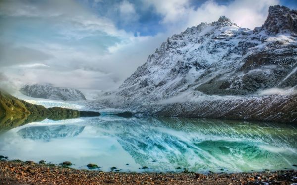 paysage,Montagnes,cascade,mer,Lac,eau