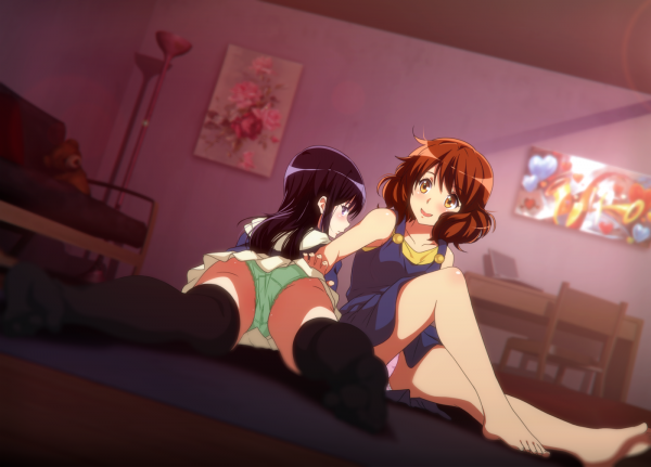 hibike euphonium,anime jenter,truser,lår høyder,Kousaka Reina,Oumae Kumiko