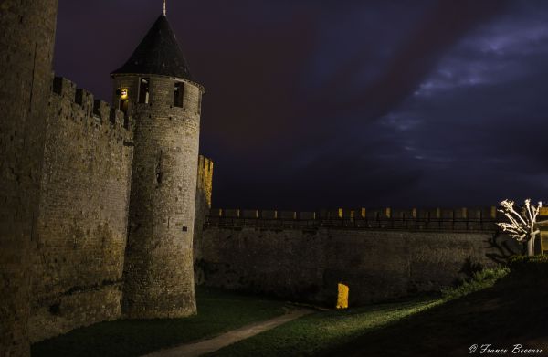 Weiß, schwarz, Stadt, Nacht-, die Architektur, Natur