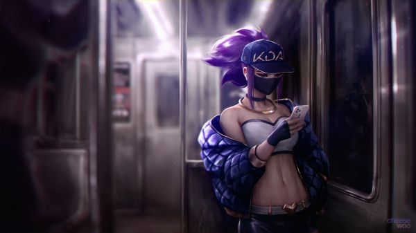 ศิลปะดิจิตอล,Isaac Liew cheesewoo,kda,Akali ลีกของตำนาน,KDA Akali,League of Legends