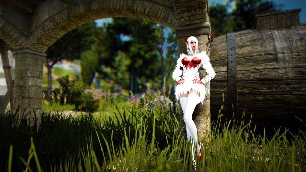 Black Desert,black desert online,blue eyes,bow,3840x2160 px,depth of field