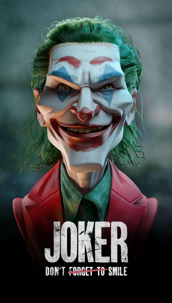 Joker 2019 Movie,小丑,微笑,数字艺术,海报,幽默