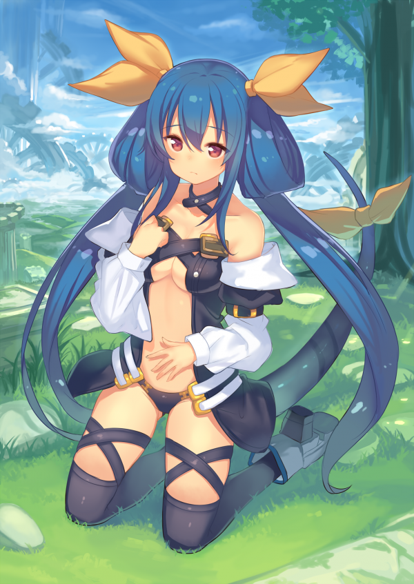 Đùi cao,Dizzy Guilty Gear,Guilty Gear,tóc xanh,Underboob