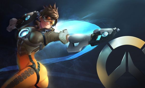 ilustrasi,anime,Super hero,Overwatch,screenshot,Tracer Overwatch