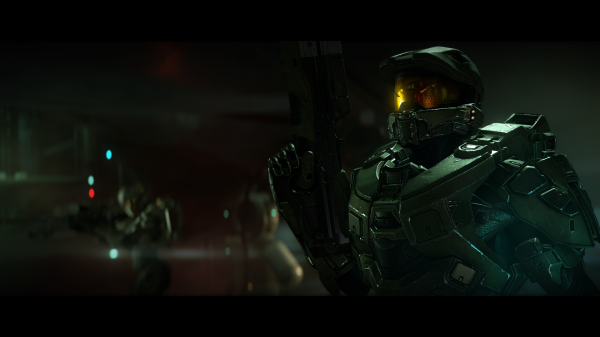 Halo 5 Guardians,Master Chief,UNSC Infinity,Blue Team,darkness,screenshot