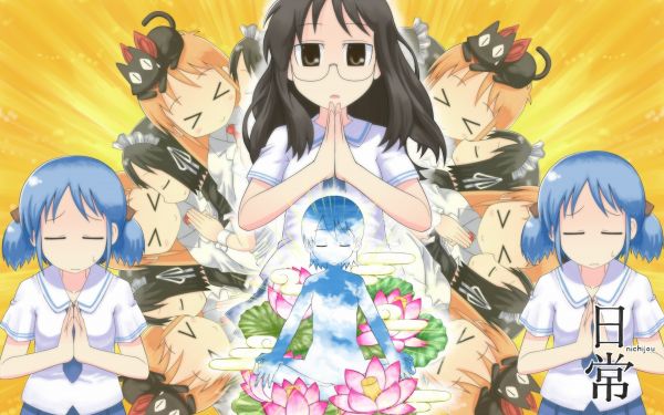 ilustrasi, anime, gambar kartun, Shinonome hakase, Nichijou, karya seni