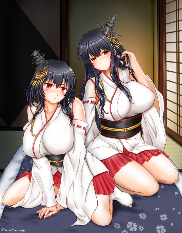 Anime,Anime girls,Kantai Koleksiyonu,Fusou KanColle,Yamashiro KanColle,Büyük göğüsler