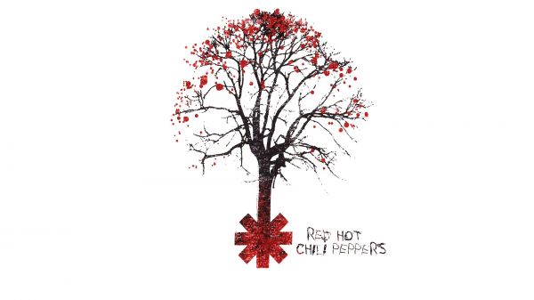 music,Red Hot Chili Peppers,illustration,branch,cherry blossom,tree