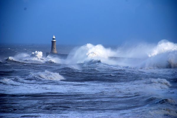 Fyr,hav,hav,storm,vågor,slag